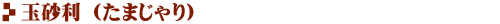 玉砂利（たまじゃり）