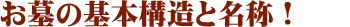 お墓の基本構造と名称！